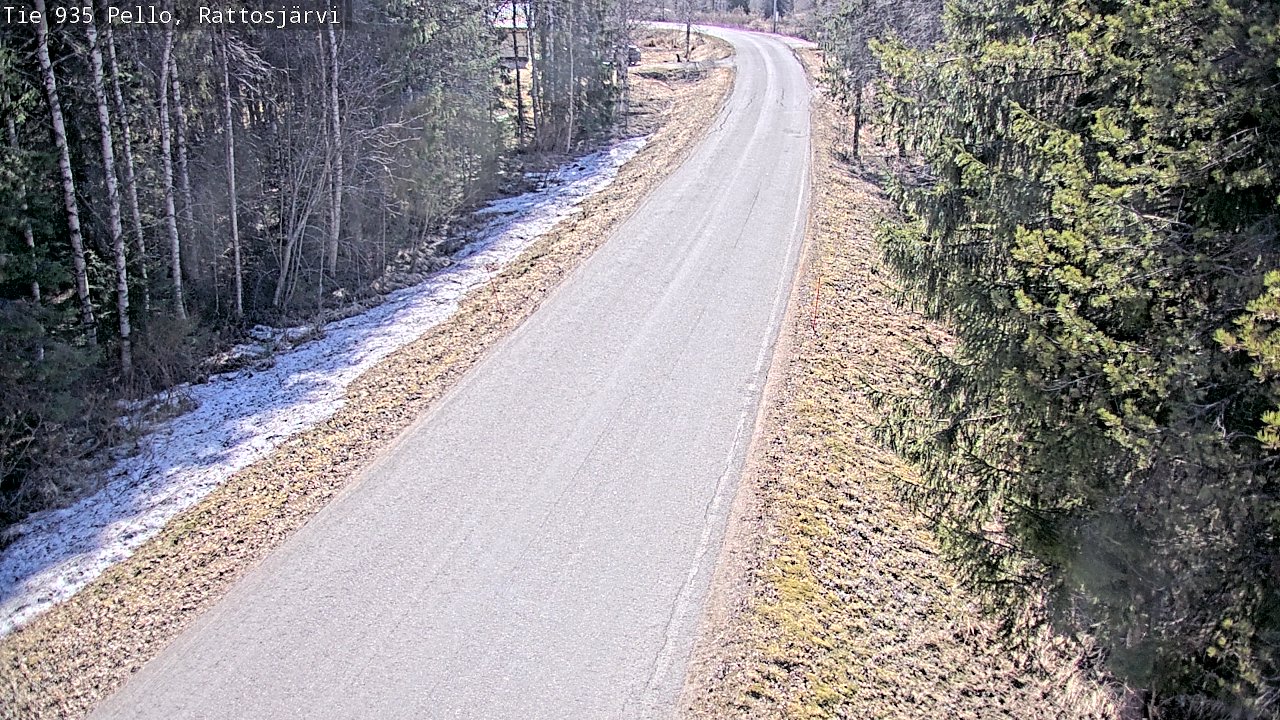 Weather Camera Image Väg 935 Rattosjärvi, Pello, Lappi