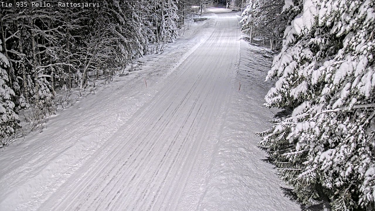 Weather Camera Image Road 935 Rattosjärvi, Pello, Lappi