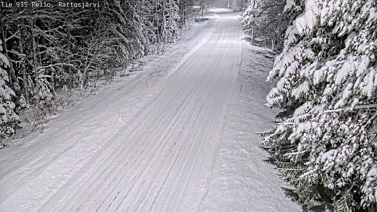 Weather Camera Image Road 935 Rattosjärvi, Pello, Lappi