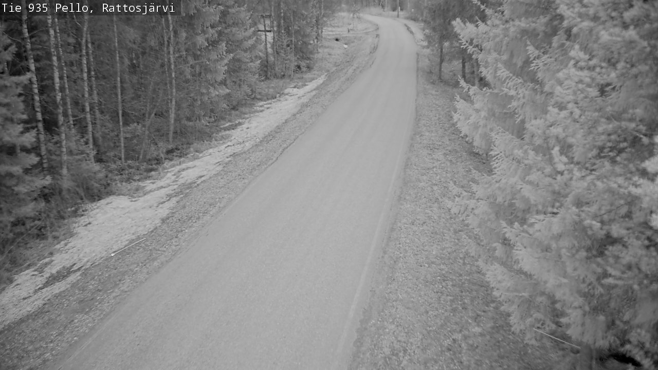 Weather Camera Image Väg 935 Rattosjärvi, Pello, Lappi
