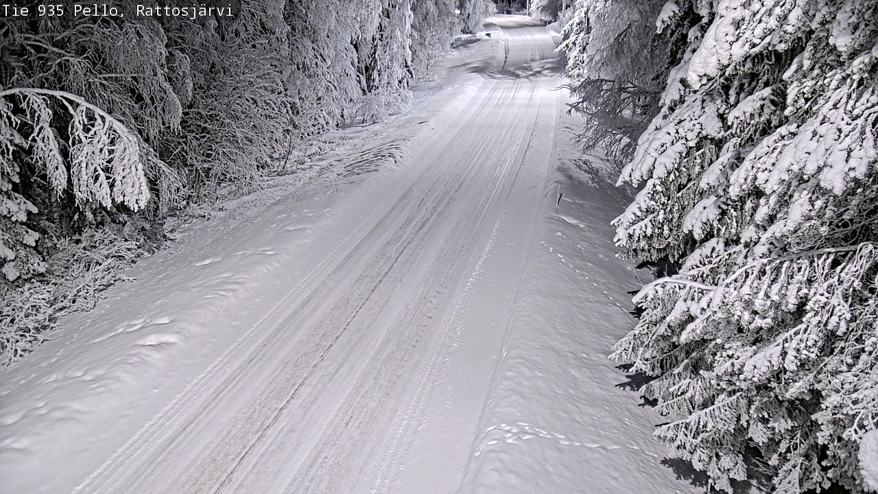 Kelikamerat Kuva Tie 935 Rattosjärvi, Pello, Lappi