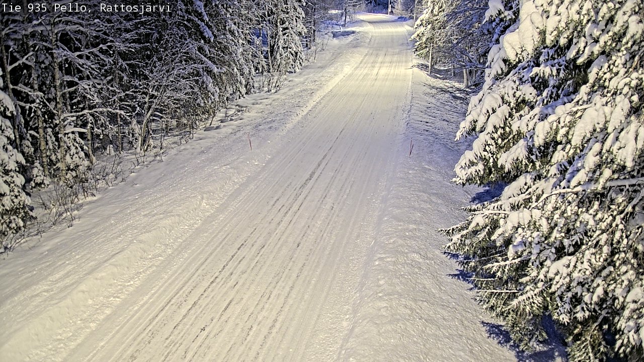 Weather Camera Image Road 935 Rattosjärvi, Pello, Lappi