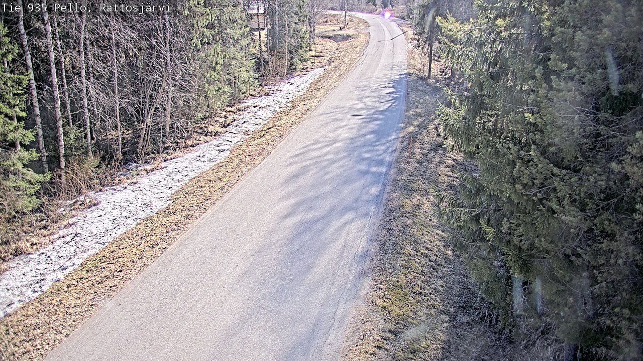Weather Camera Image Väg 935 Rattosjärvi, Pello, Lappi