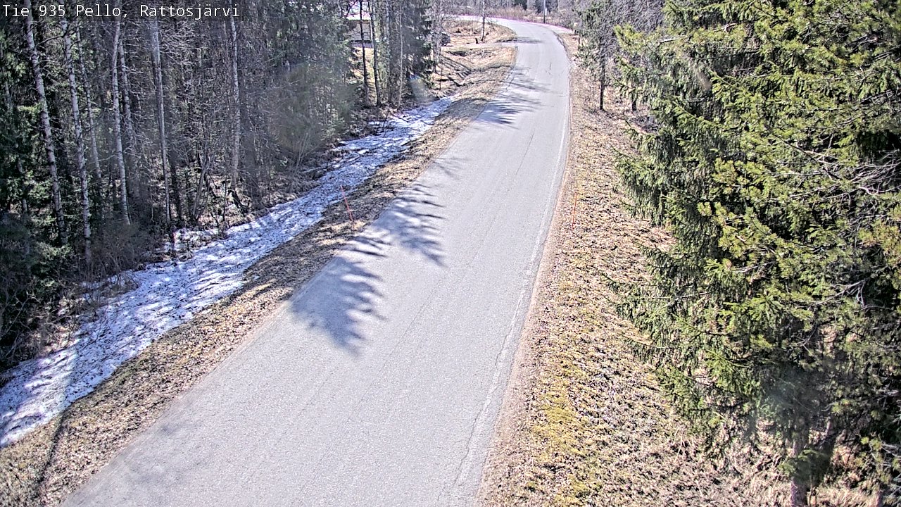 Weather Camera Image Väg 935 Rattosjärvi, Pello, Lappi