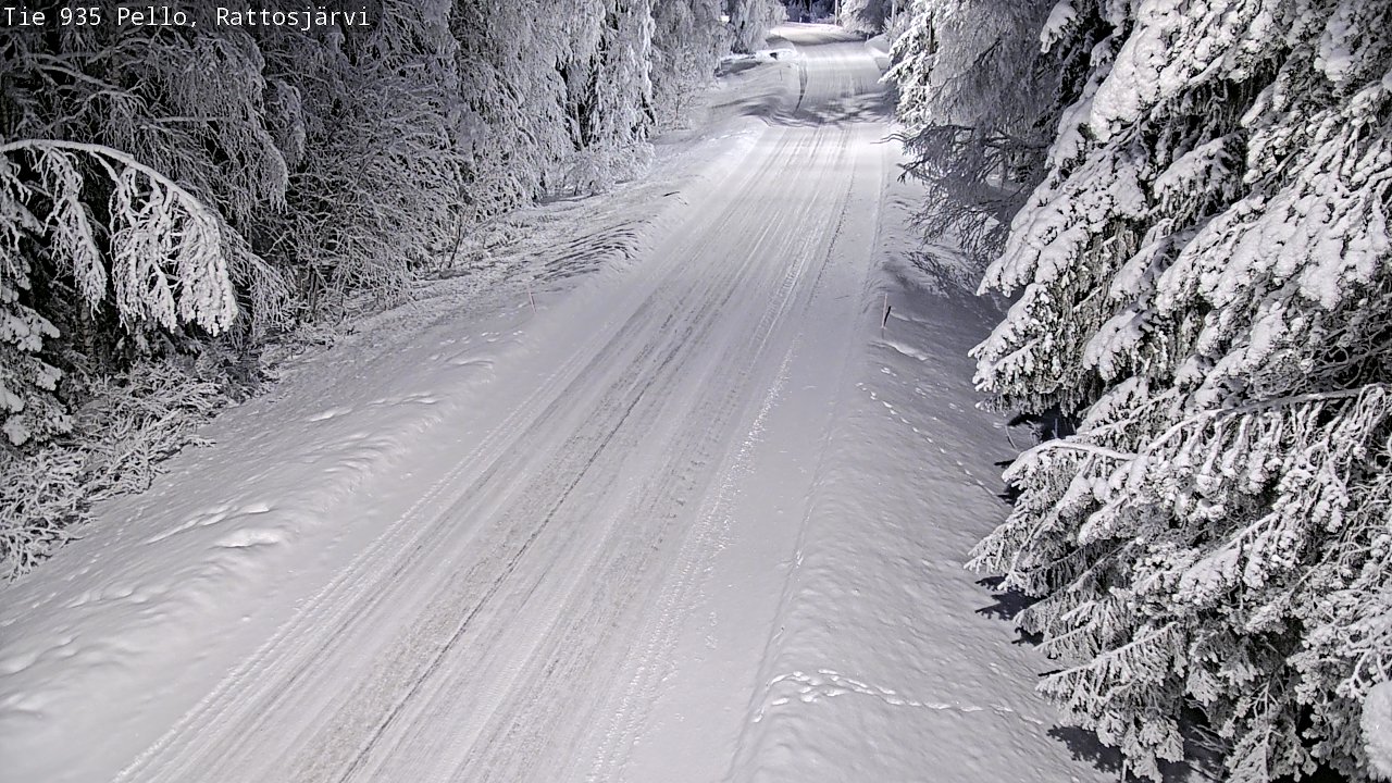 Kelikamerat Kuva Tie 935 Rattosjärvi, Pello, Lappi