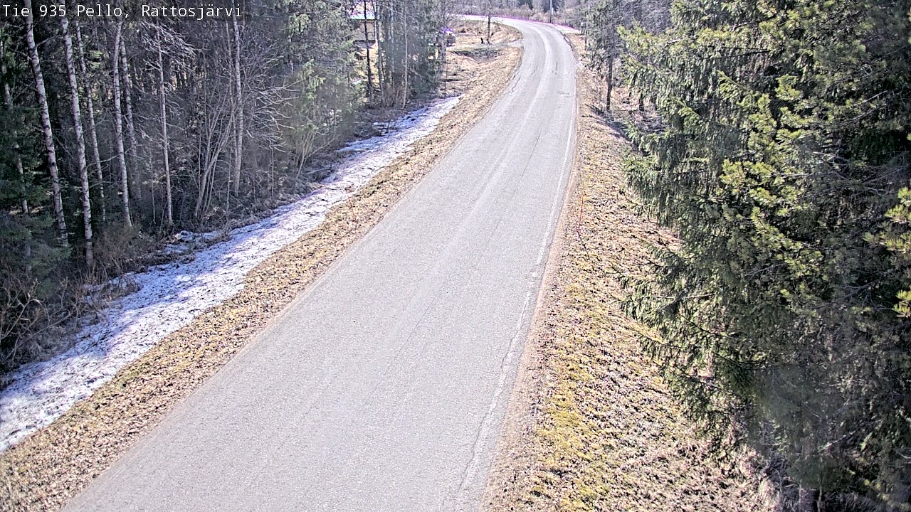 Weather Camera Image Väg 935 Rattosjärvi, Pello, Lappi