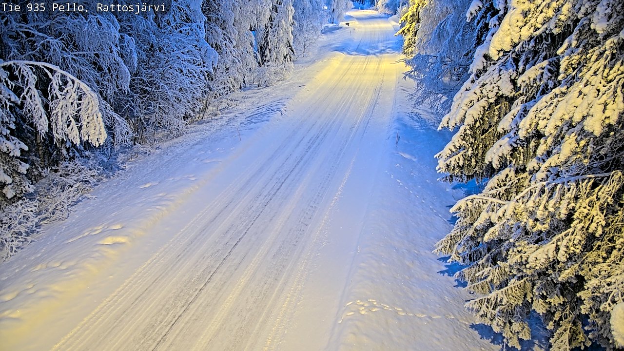 Kelikamerat Kuva Tie 935 Rattosjärvi, Pello, Lappi