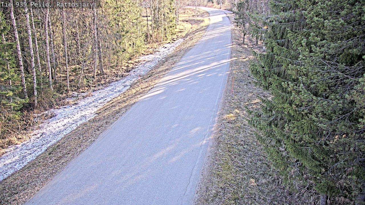 Weather Camera Image Väg 935 Rattosjärvi, Pello, Lappi