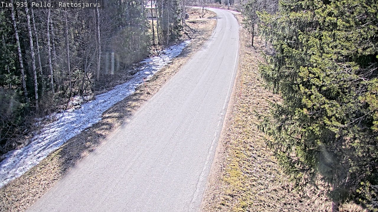 Weather Camera Image Väg 935 Rattosjärvi, Pello, Lappi