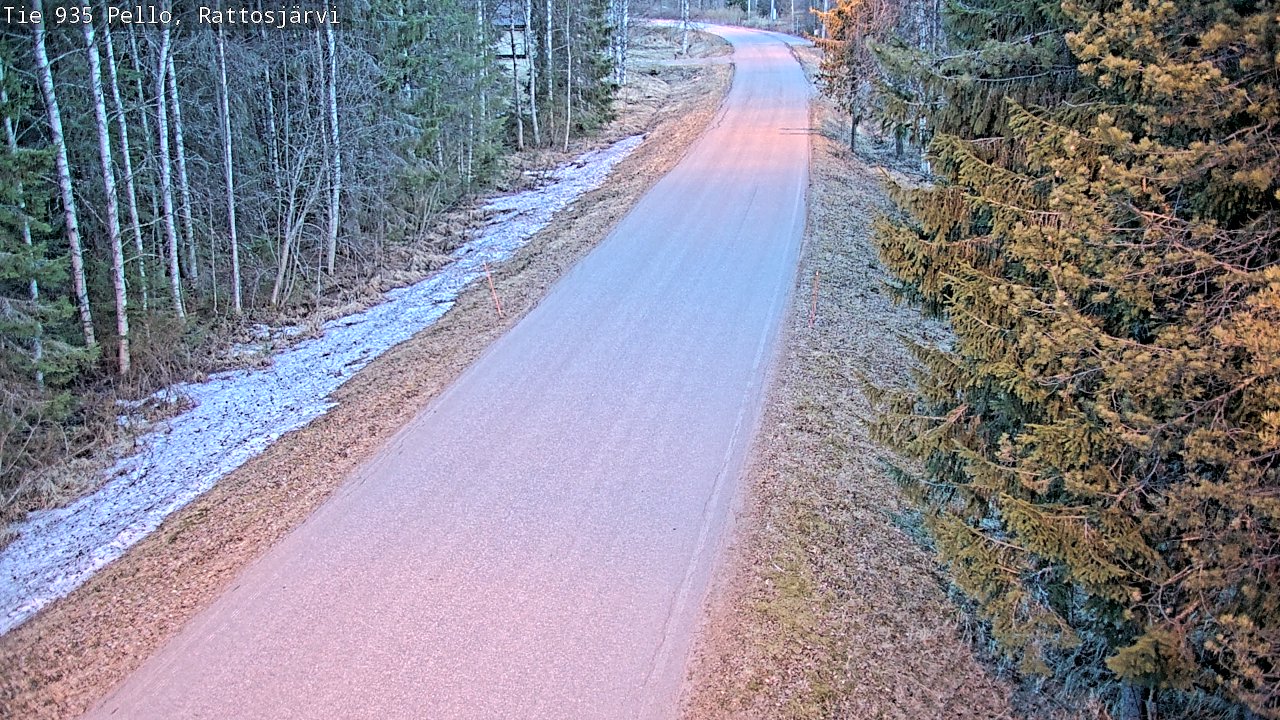 Kelikamerat Kuva Tie 935 Rattosjärvi, Pello, Lappi