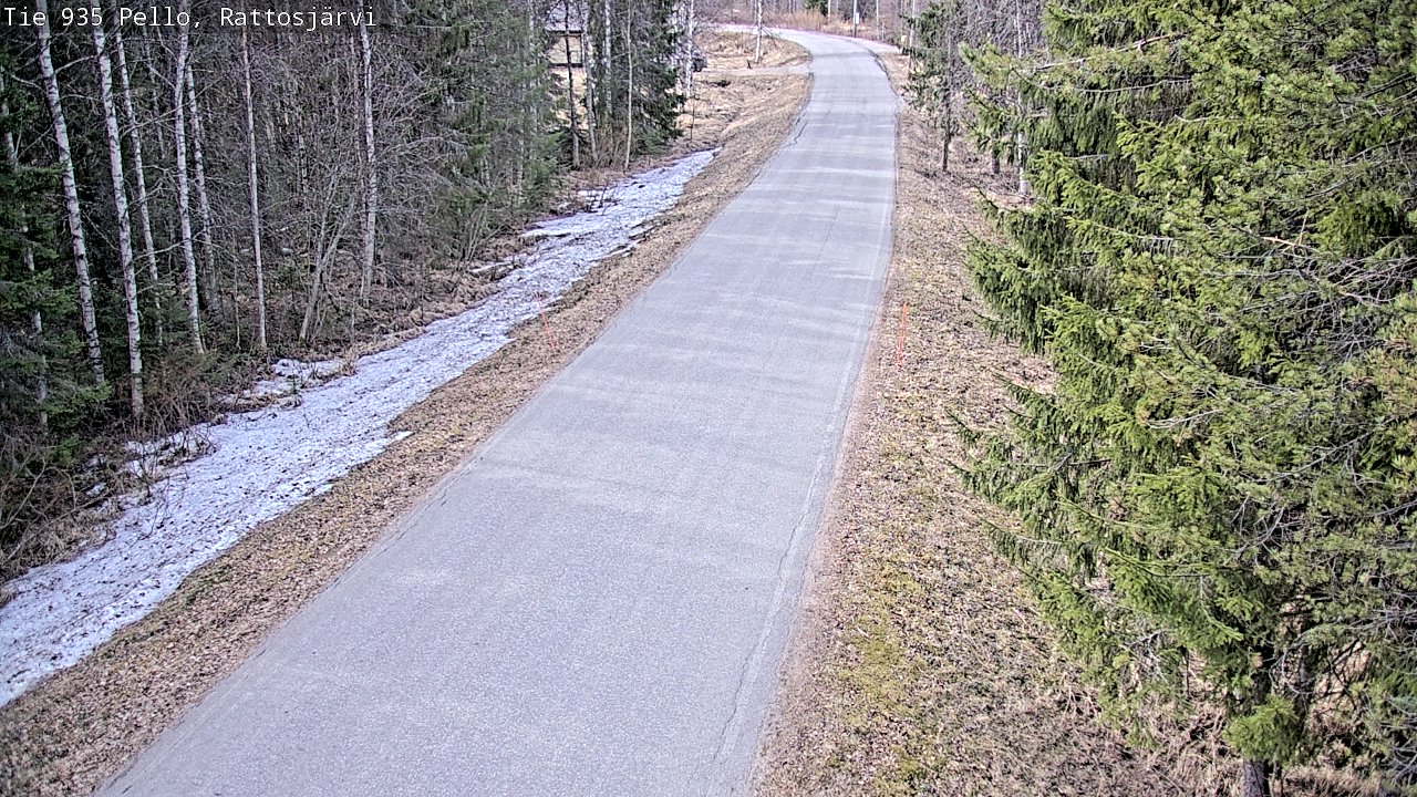 Weather Camera Image Väg 935 Rattosjärvi, Pello, Lappi