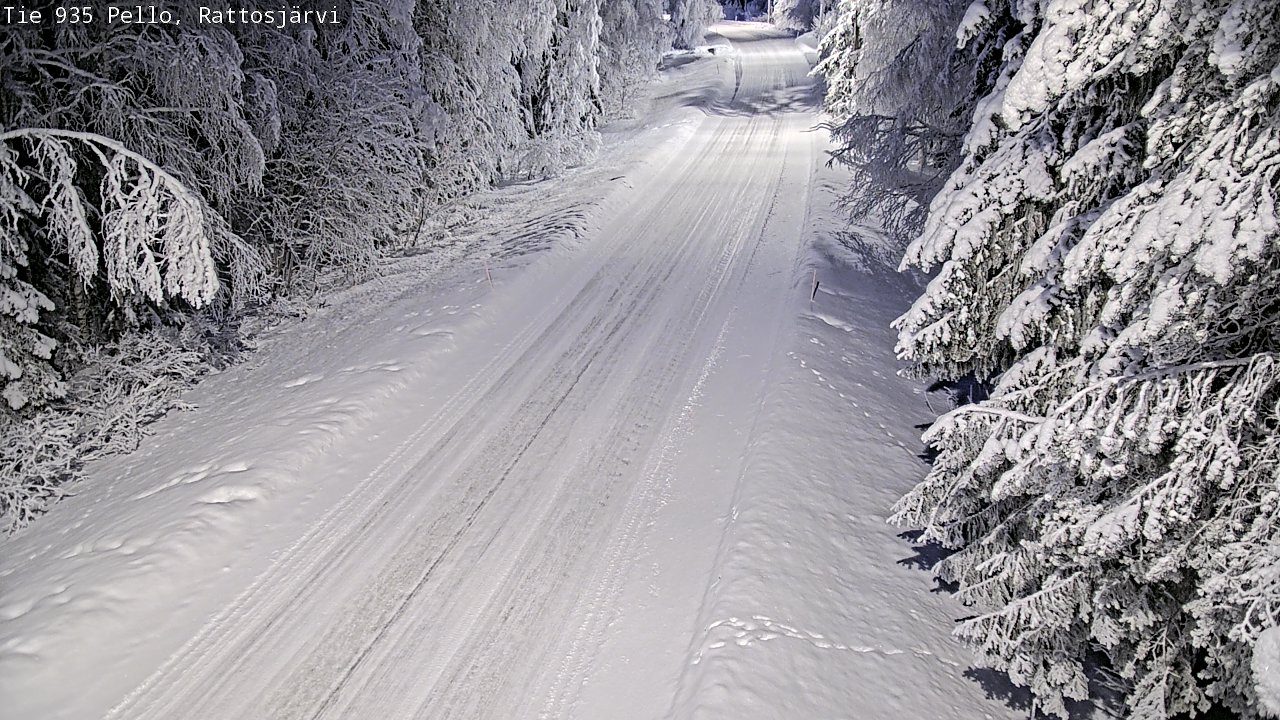Kelikamerat Kuva Tie 935 Rattosjärvi, Pello, Lappi