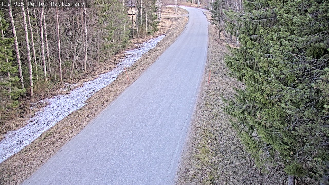 Weather Camera Image Väg 935 Rattosjärvi, Pello, Lappi