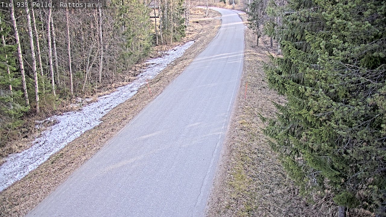 Weather Camera Image Väg 935 Rattosjärvi, Pello, Lappi