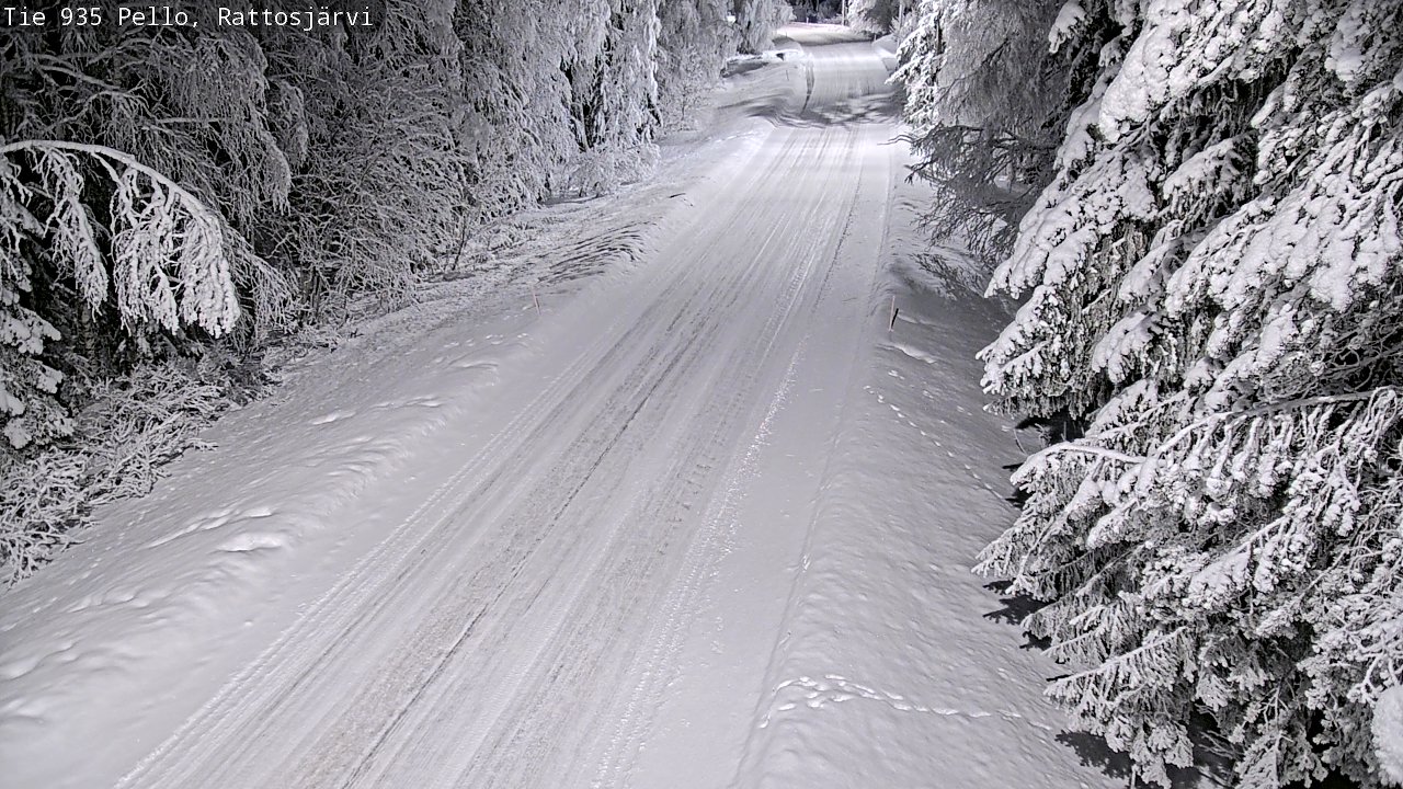 Kelikamerat Kuva Tie 935 Rattosjärvi, Pello, Lappi