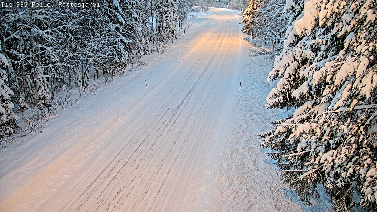 Weather Camera Image Road 935 Rattosjärvi, Pello, Lappi