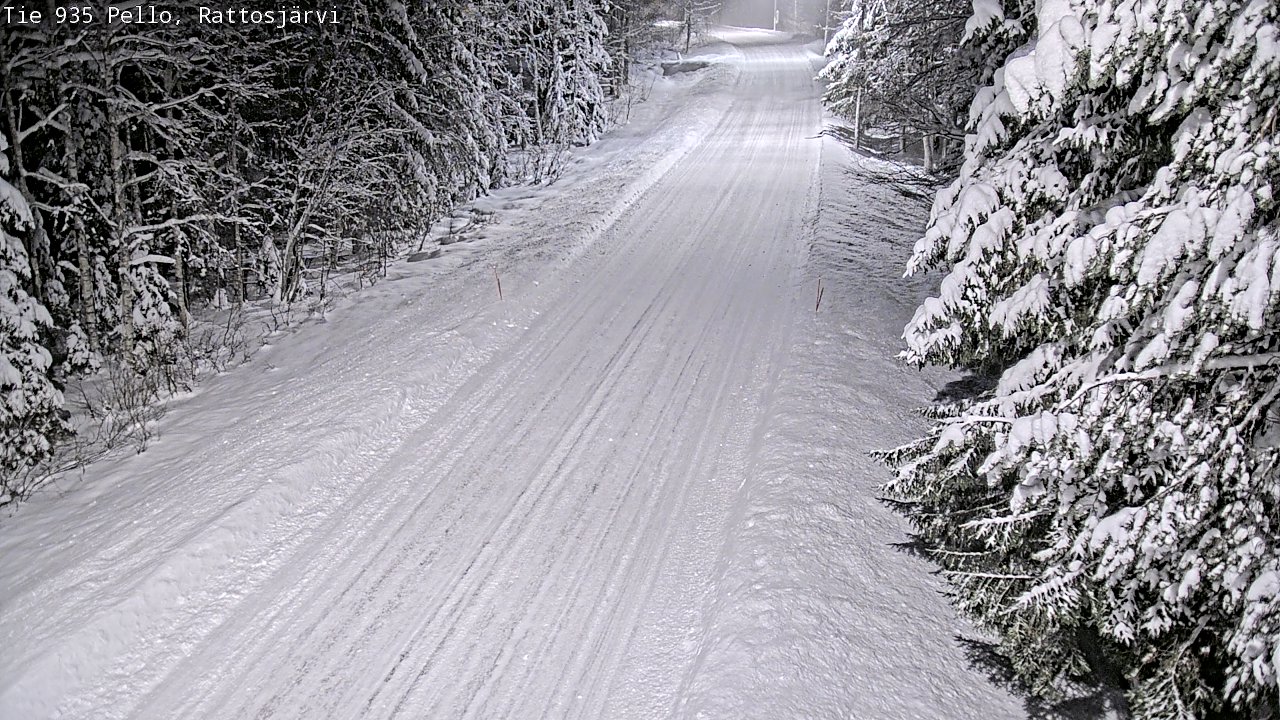Weather Camera Image Road 935 Rattosjärvi, Pello, Lappi