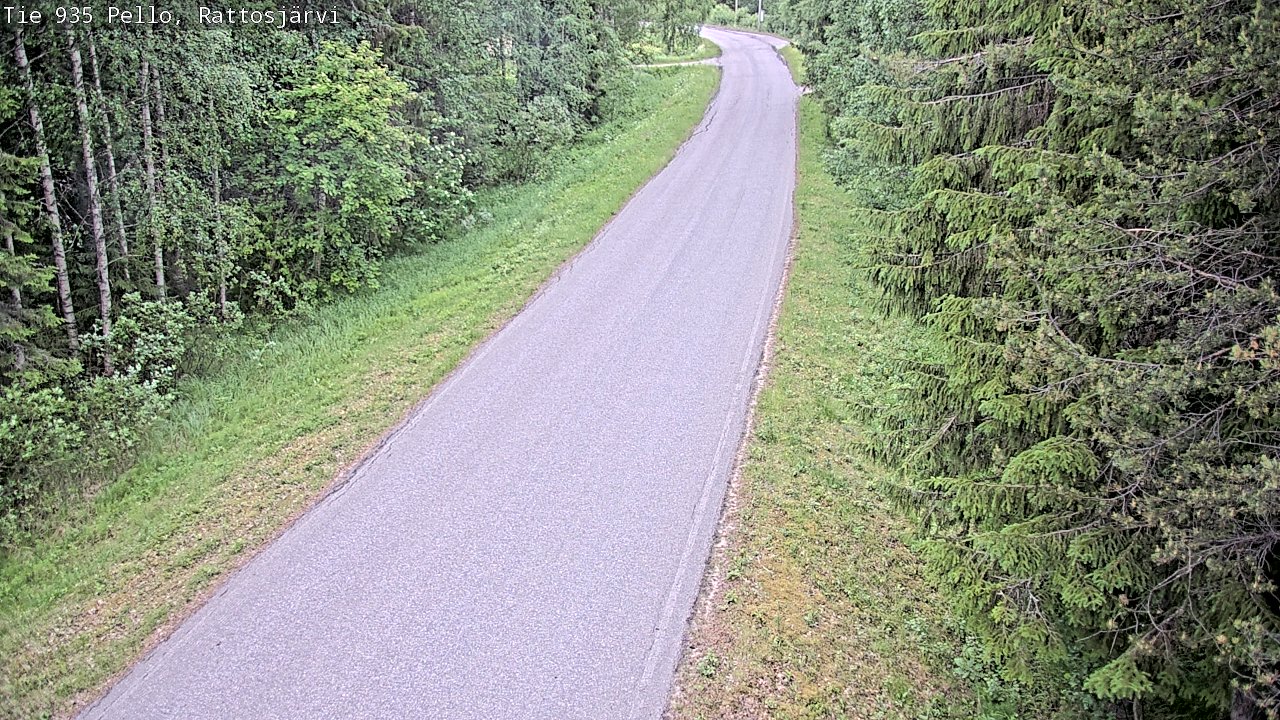Weather Camera Image Väg 935 Rattosjärvi, Pello, Lappi