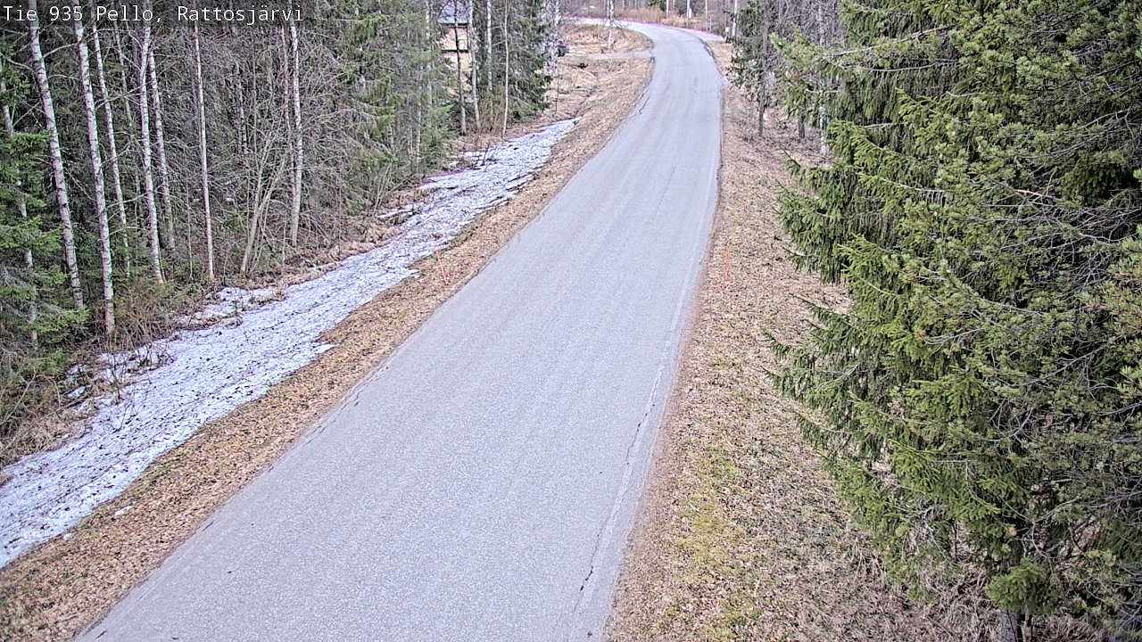 Weather Camera Image Väg 935 Rattosjärvi, Pello, Lappi