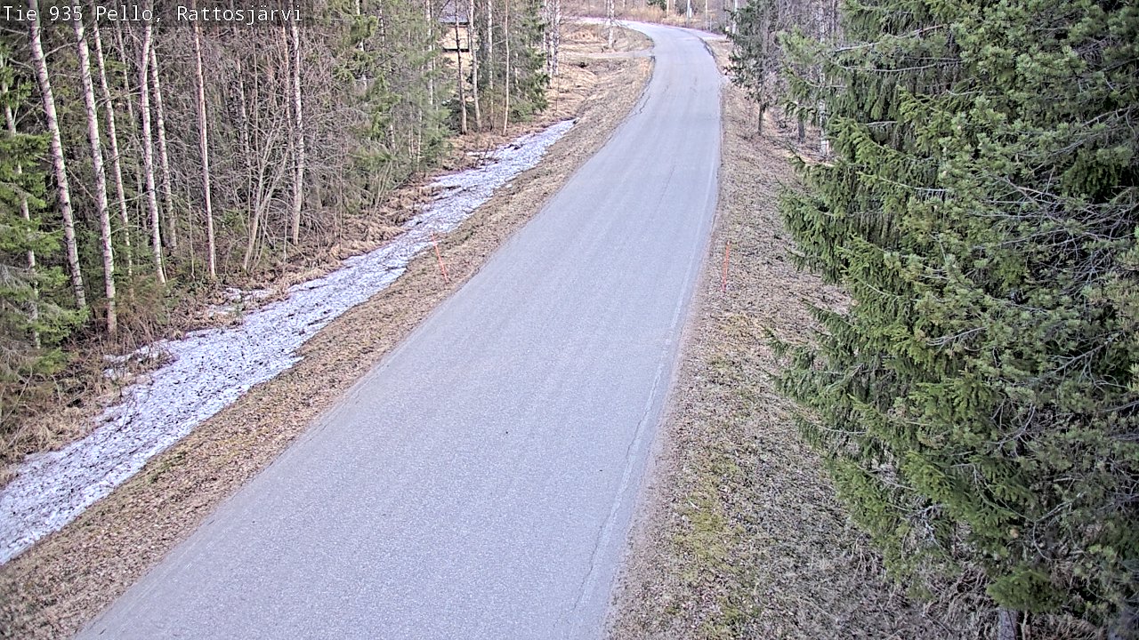 Weather Camera Image Väg 935 Rattosjärvi, Pello, Lappi