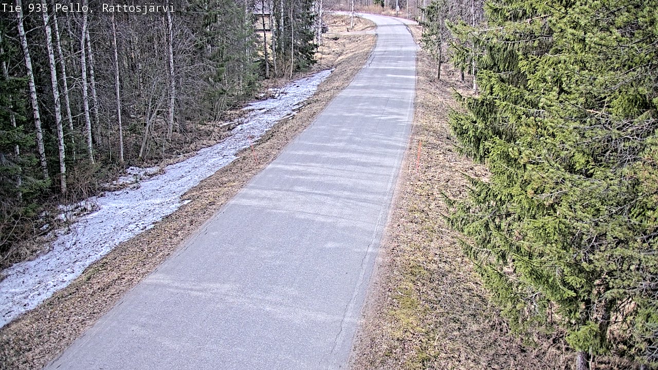 Weather Camera Image Väg 935 Rattosjärvi, Pello, Lappi