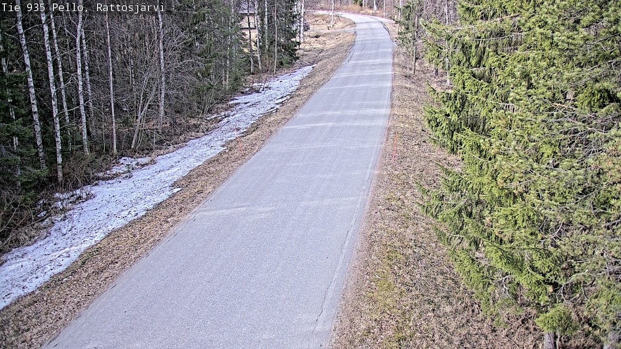 Weather Camera Image Väg 935 Rattosjärvi, Pello, Lappi