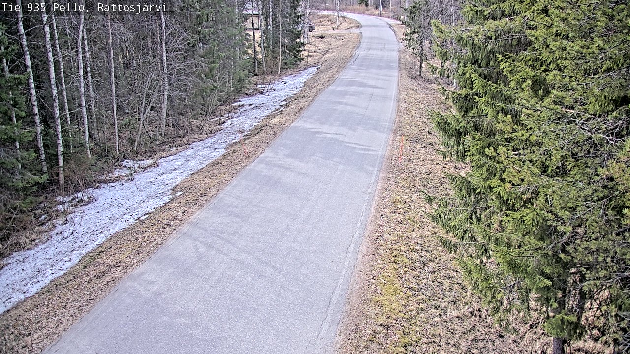 Weather Camera Image Väg 935 Rattosjärvi, Pello, Lappi