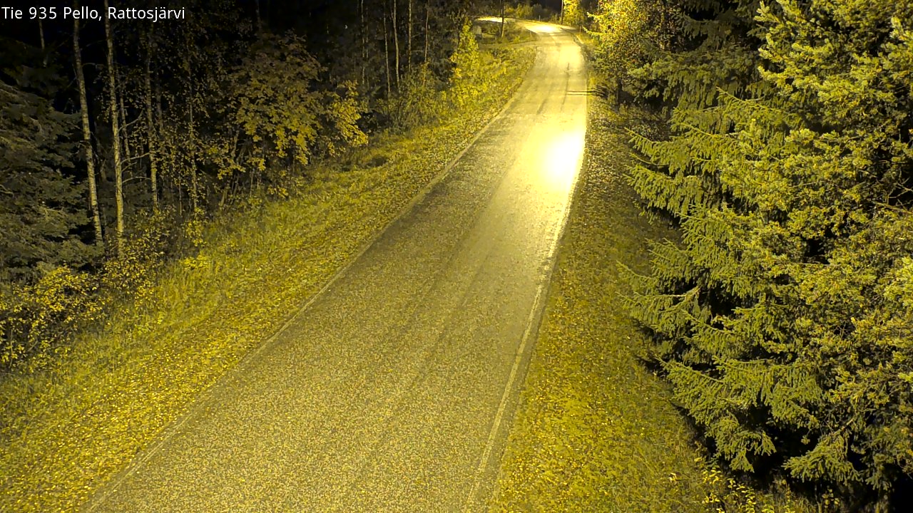 Kelikamerat Kuva Tie 935 Rattosjärvi, Pello, Lappi