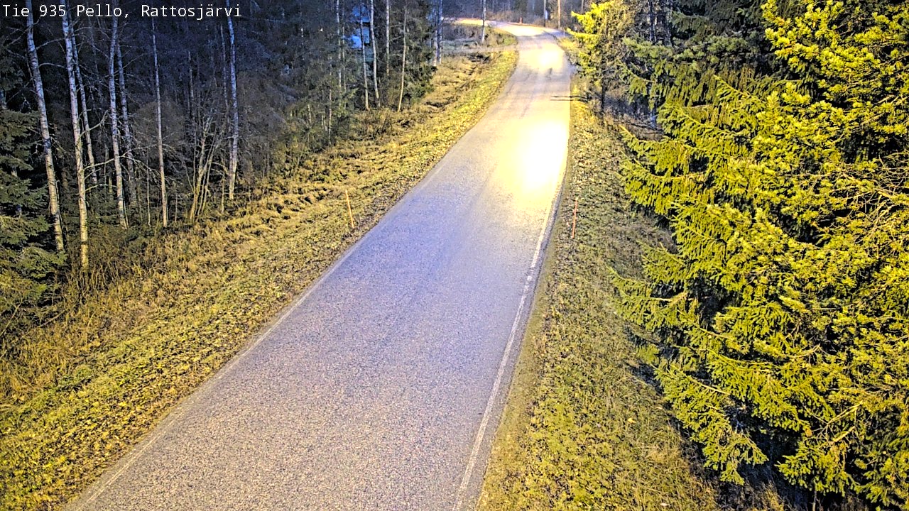 Kelikamerat Kuva Tie 935 Rattosjärvi, Pello, Lappi