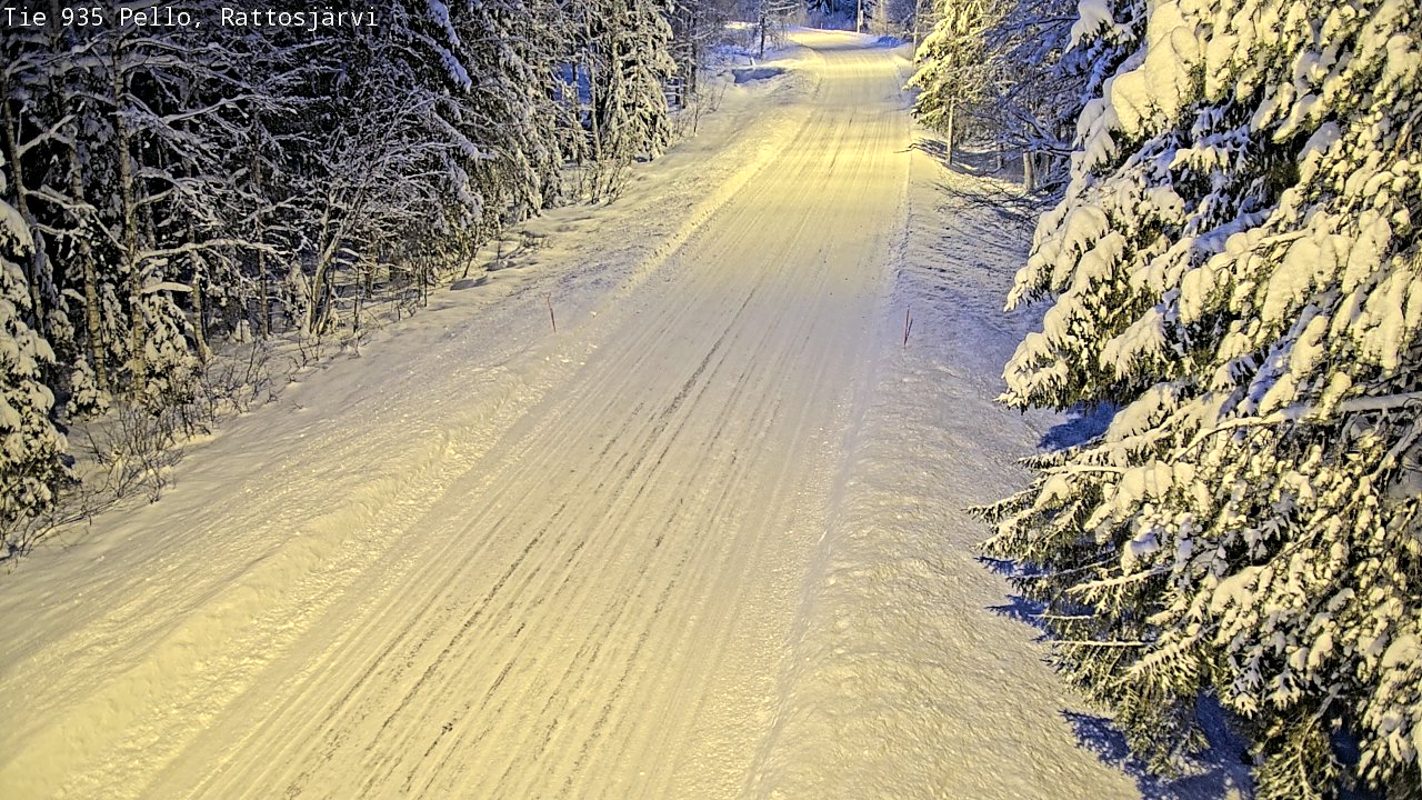 Weather Camera Image Road 935 Rattosjärvi, Pello, Lappi