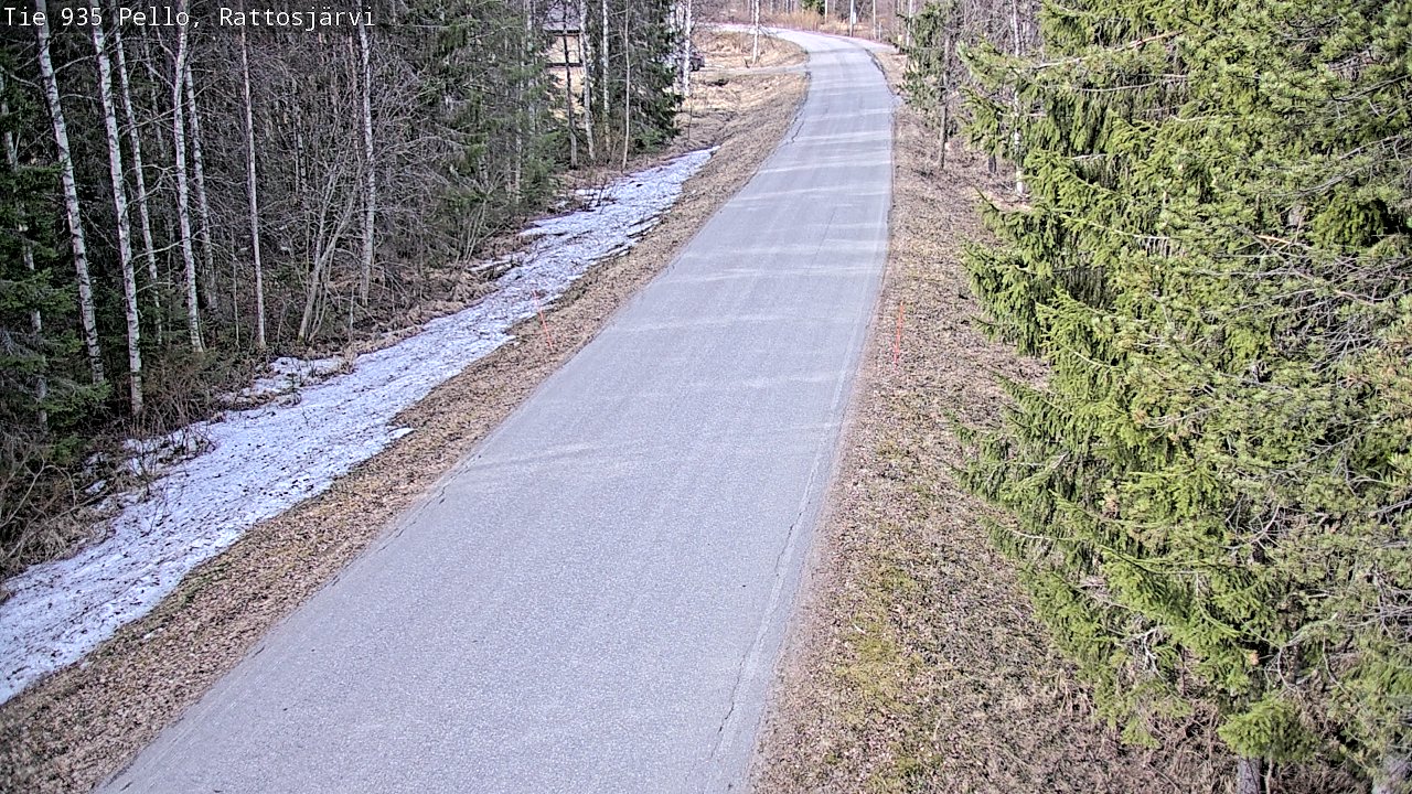 Weather Camera Image Väg 935 Rattosjärvi, Pello, Lappi