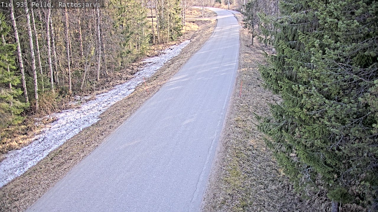 Weather Camera Image Väg 935 Rattosjärvi, Pello, Lappi