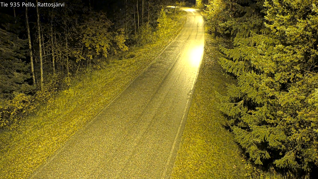 Kelikamerat Kuva Tie 935 Rattosjärvi, Pello, Lappi