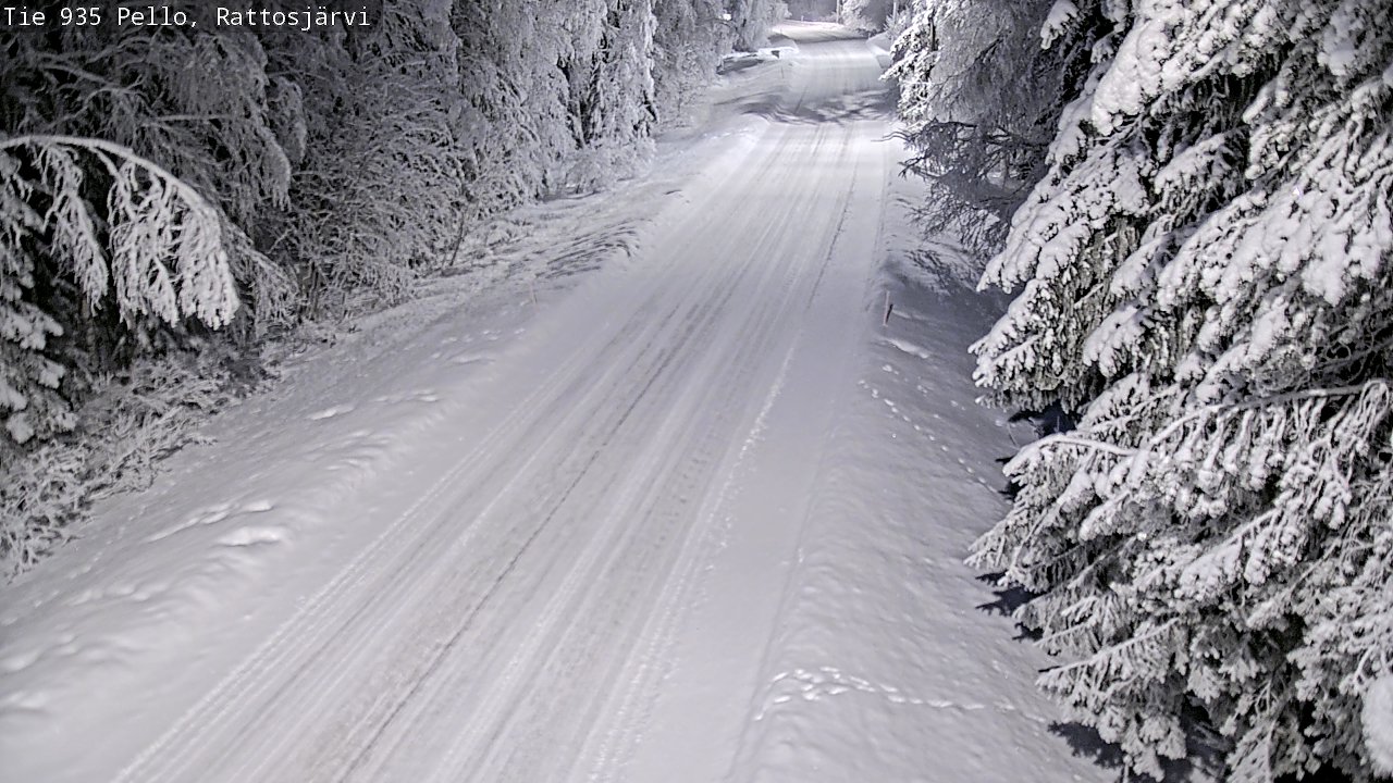 Kelikamerat Kuva Tie 935 Rattosjärvi, Pello, Lappi