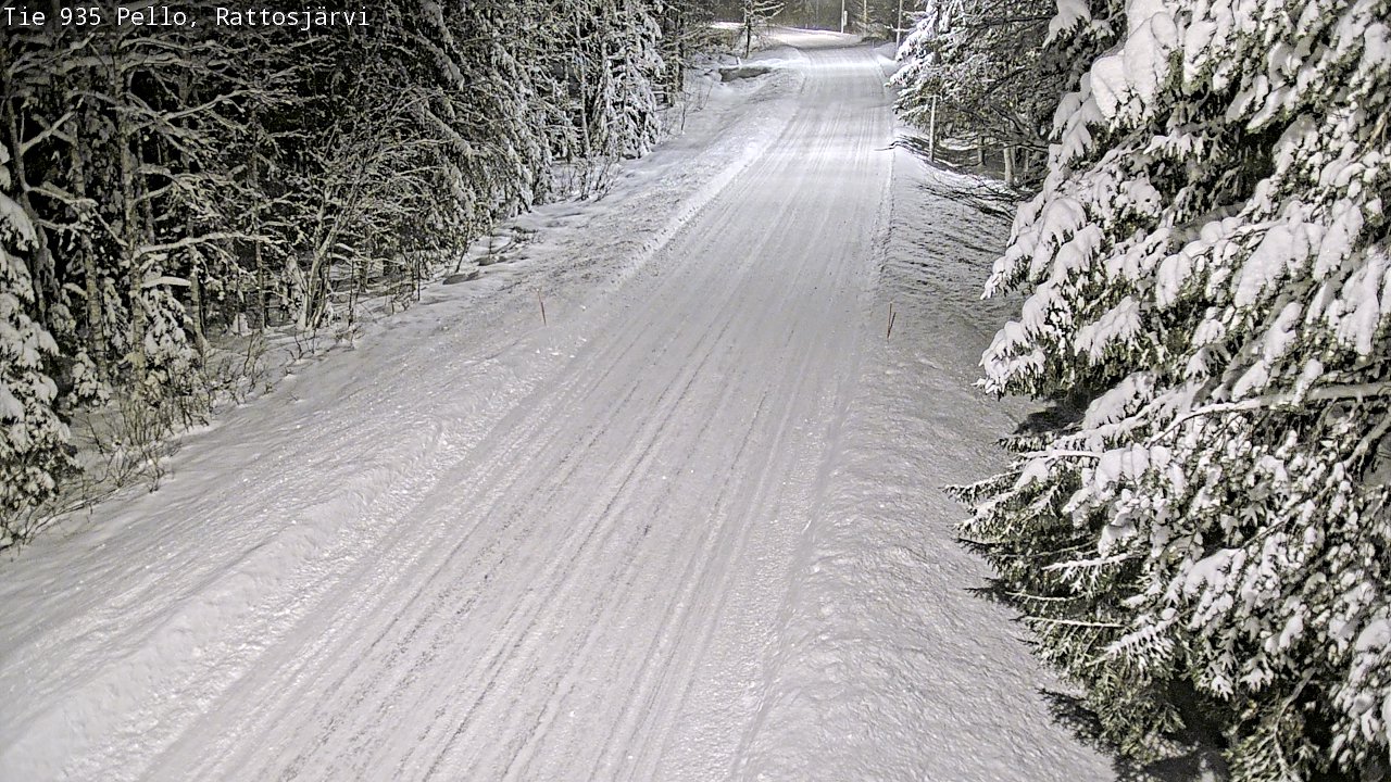 Weather Camera Image Road 935 Rattosjärvi, Pello, Lappi