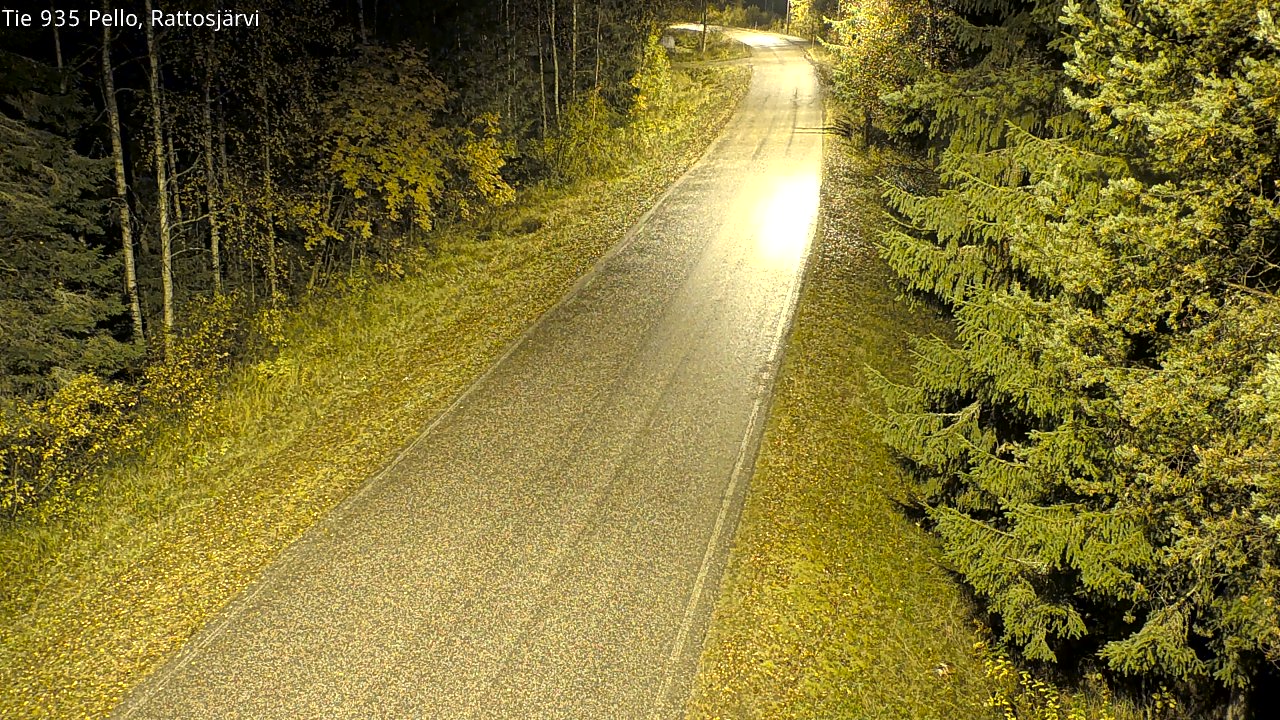 Kelikamerat Kuva Tie 935 Rattosjärvi, Pello, Lappi