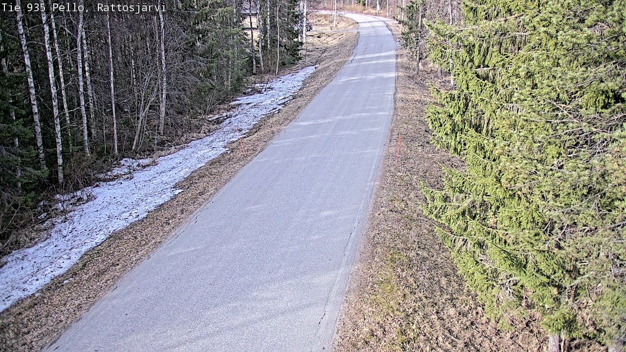Weather Camera Image Väg 935 Rattosjärvi, Pello, Lappi