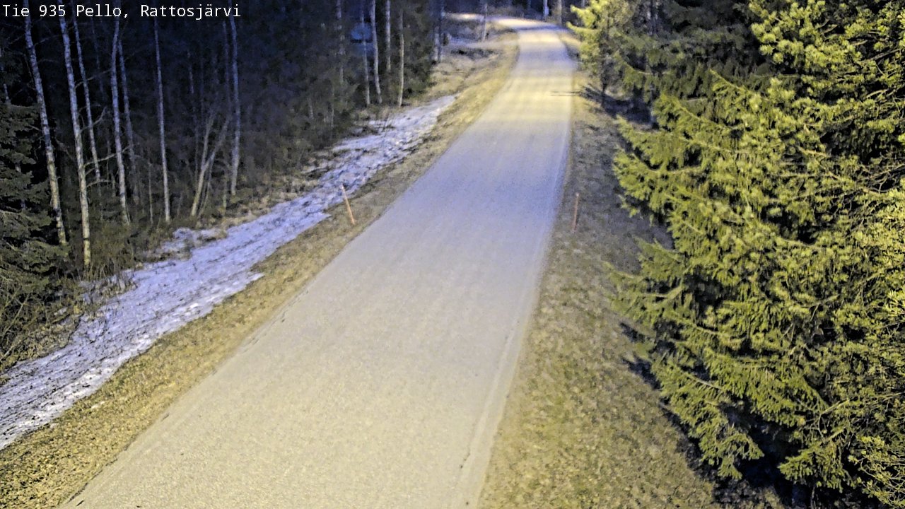 Weather Camera Image Väg 935 Rattosjärvi, Pello, Lappi