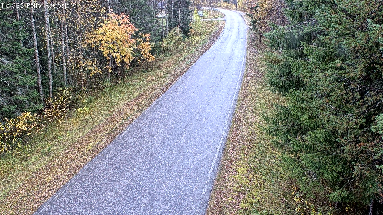 Weather Camera Image Väg 935 Rattosjärvi, Pello, Lappi