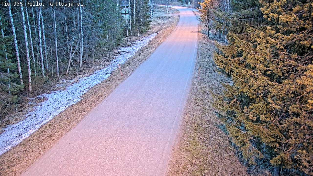 Weather Camera Image Road 935 Rattosjärvi, Pello, Lappi