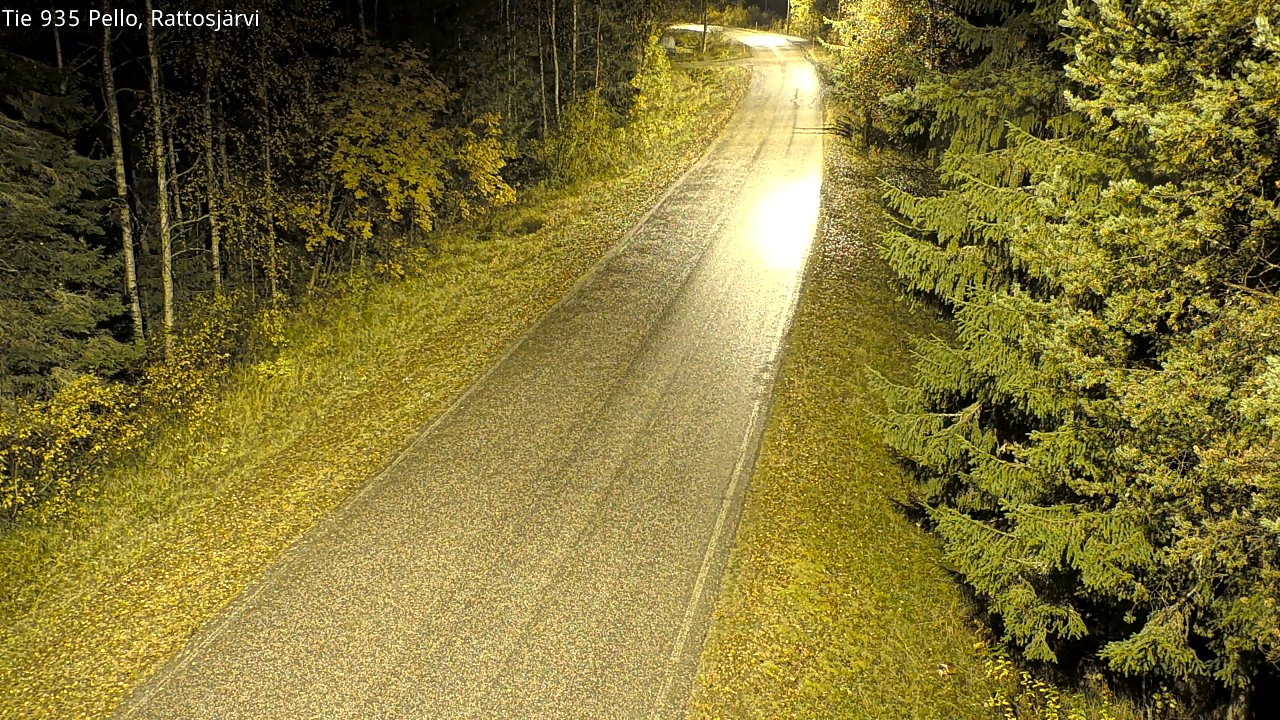 Kelikamerat Kuva Tie 935 Rattosjärvi, Pello, Lappi