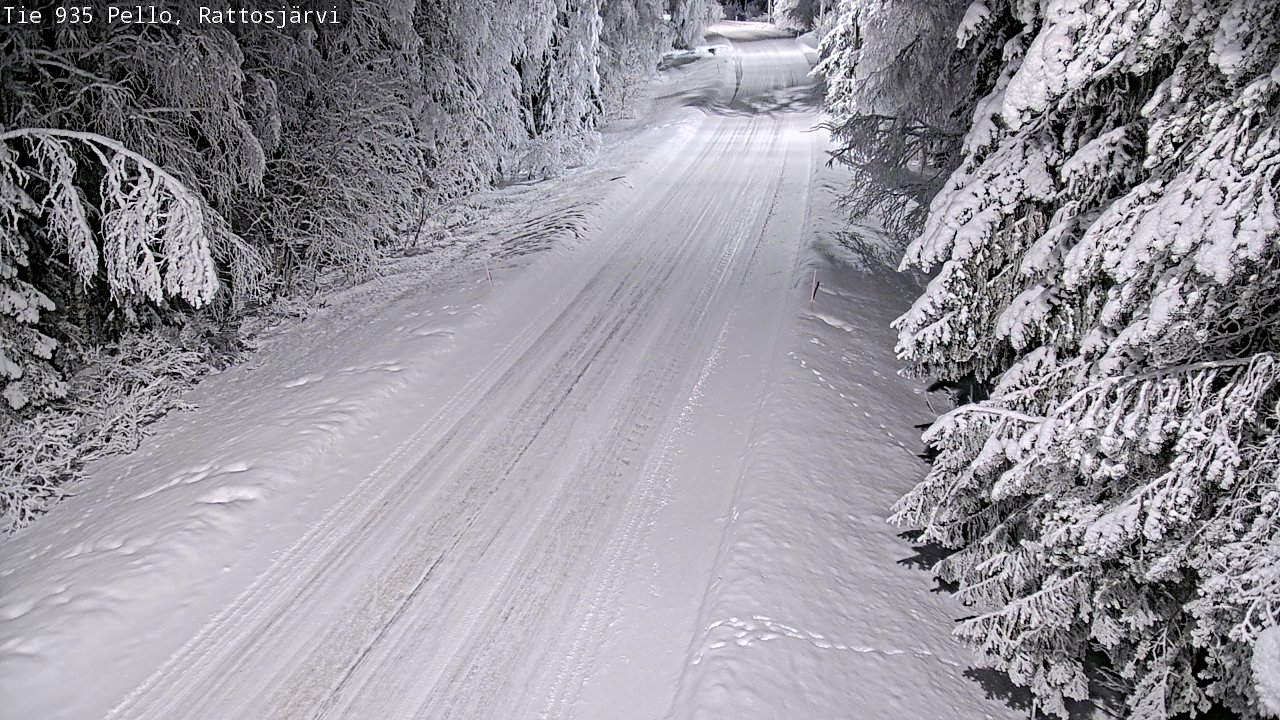 Kelikamerat Kuva Tie 935 Rattosjärvi, Pello, Lappi