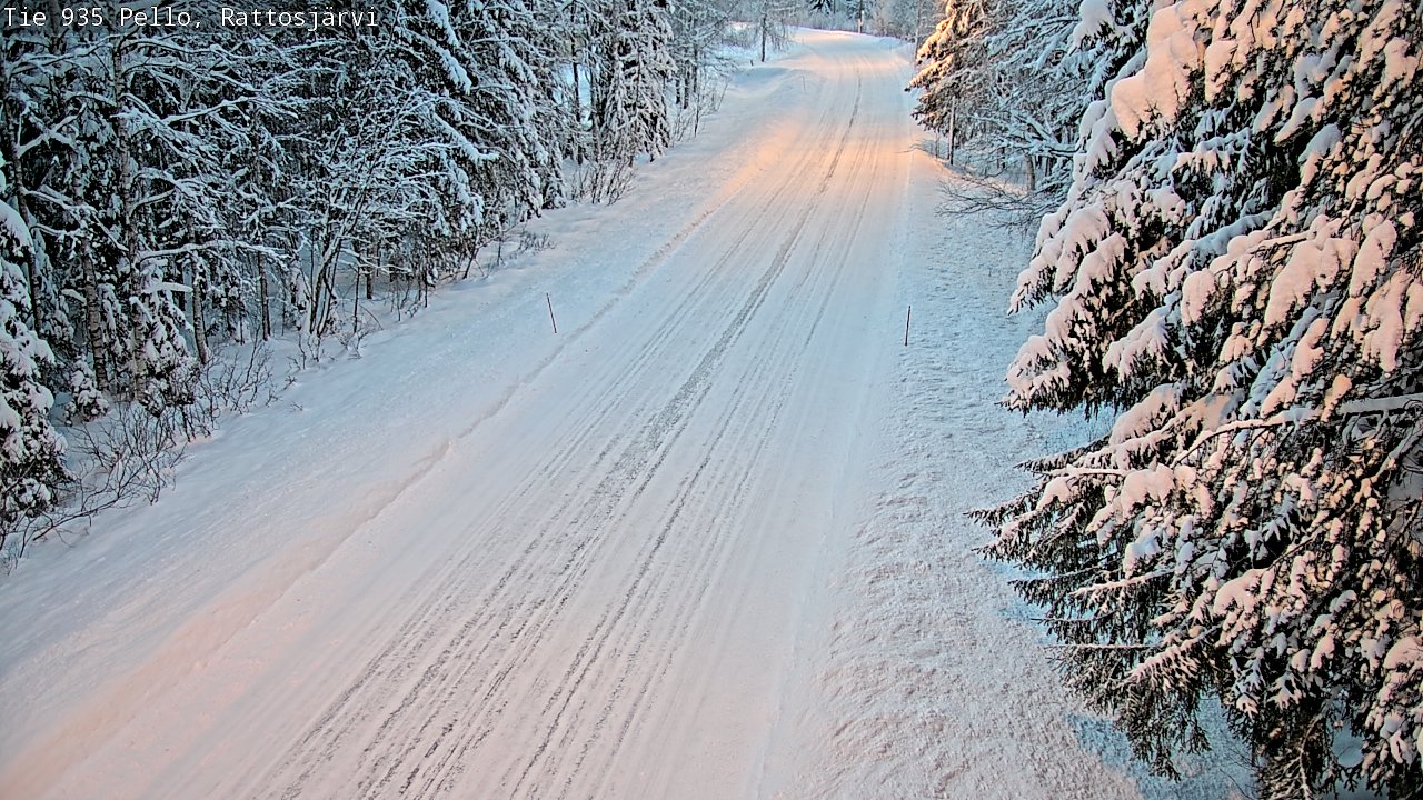 Weather Camera Image Road 935 Rattosjärvi, Pello, Lappi
