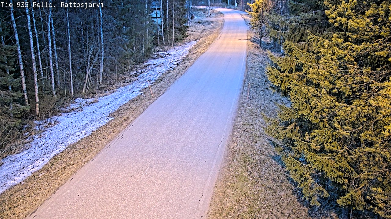 Weather Camera Image Väg 935 Rattosjärvi, Pello, Lappi