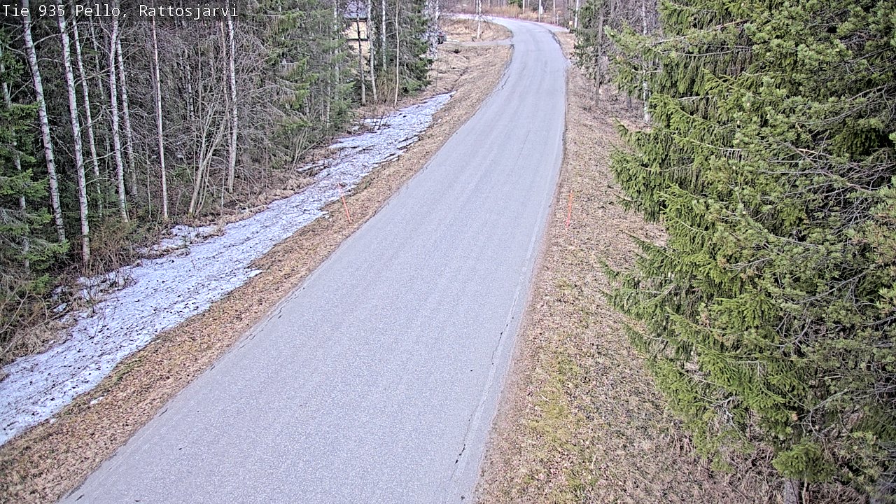 Weather Camera Image Väg 935 Rattosjärvi, Pello, Lappi