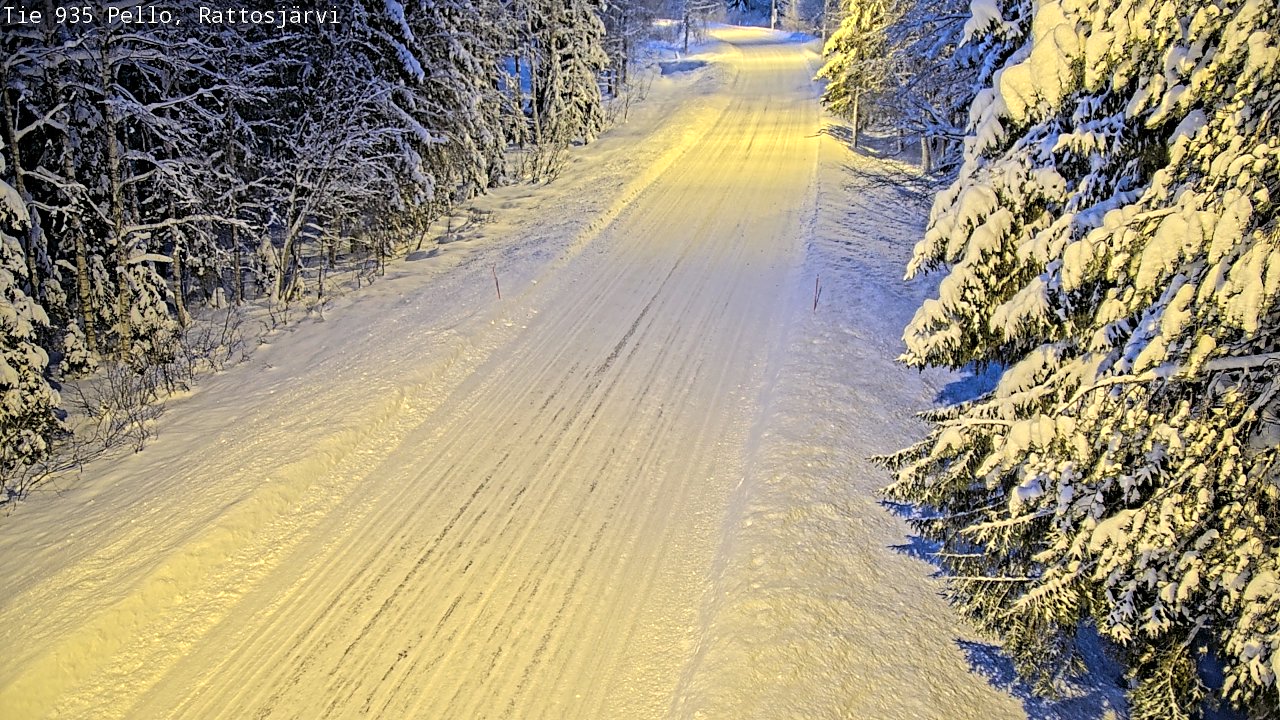 Weather Camera Image Road 935 Rattosjärvi, Pello, Lappi