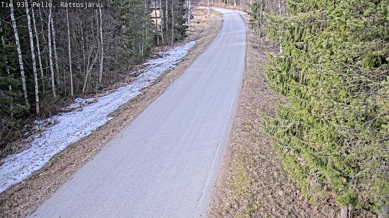 Weather Camera Image Väg 935 Rattosjärvi, Pello, Lappi