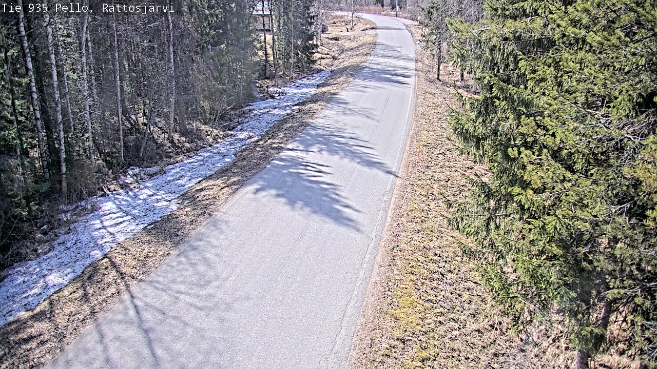 Weather Camera Image Väg 935 Rattosjärvi, Pello, Lappi