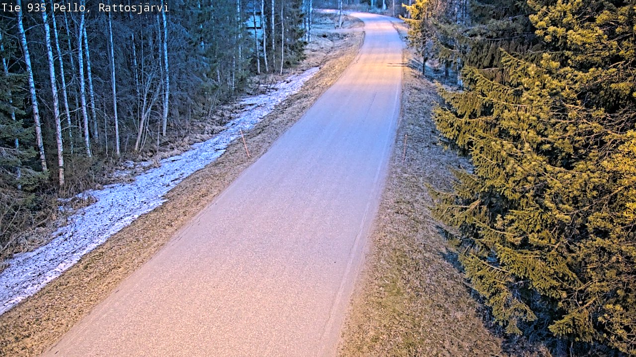 Weather Camera Image Road 935 Rattosjärvi, Pello, Lappi
