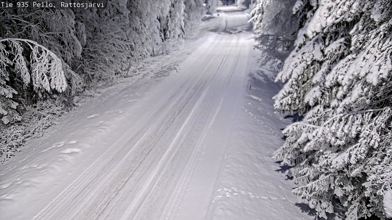 Kelikamerat Kuva Tie 935 Rattosjärvi, Pello, Lappi